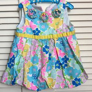 Lily Pulitzer 12-18 month Neon Flowers Dress
